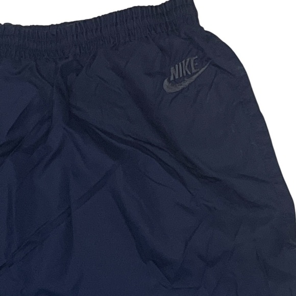 VINTAGE NIKE UNISEX NAVY LINED TRACK WIND BREAKER PANTS LARGE - Picture 2 of 8